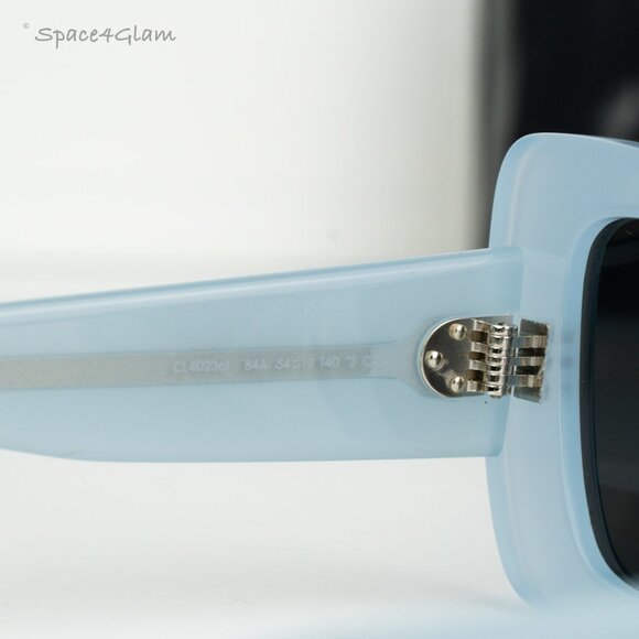 NEW Celine CL40236I 84A CELINE 3 DOTS Shiny Blue Grey Women Butterfly Sunglasses - Picture 6 of 11